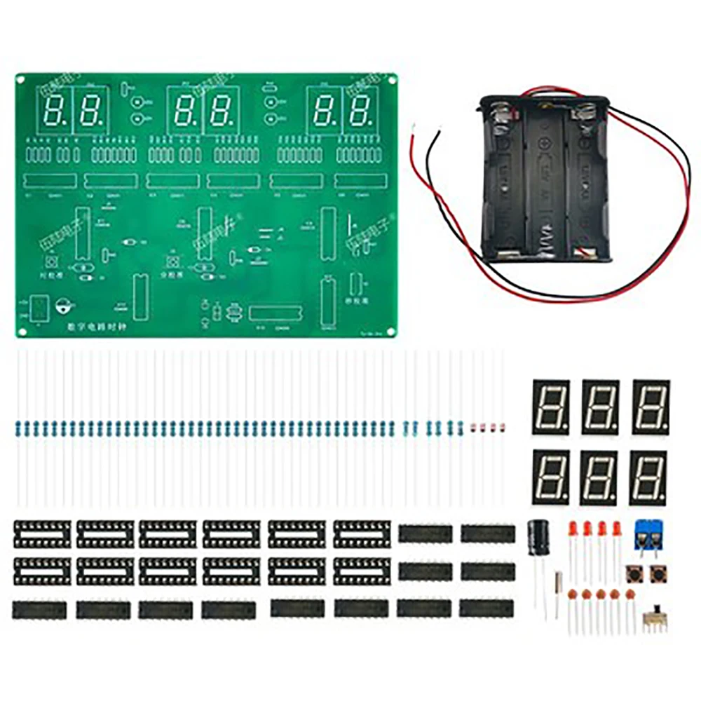 Kit Fai Da Te Orologio Digitale 6 Bit Electronic Clock DC4.5V-5.5V, Circuito Elettronico Didattico - Foto 2