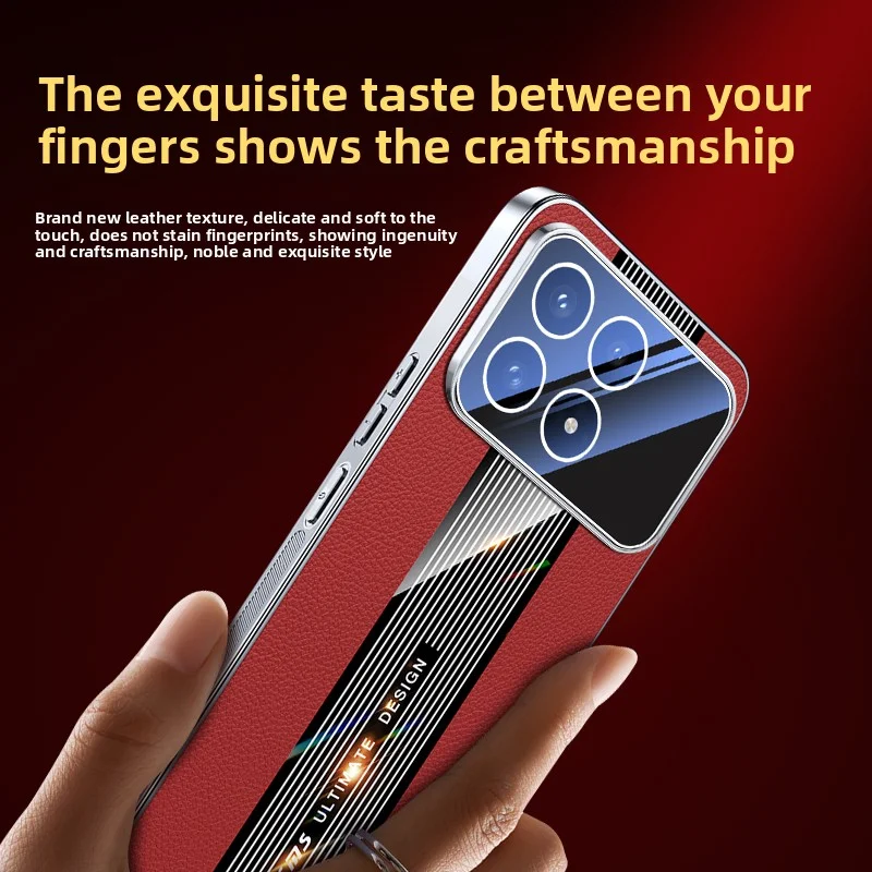 Luxury Hard PU Leather Plating Protective Back Cover Case