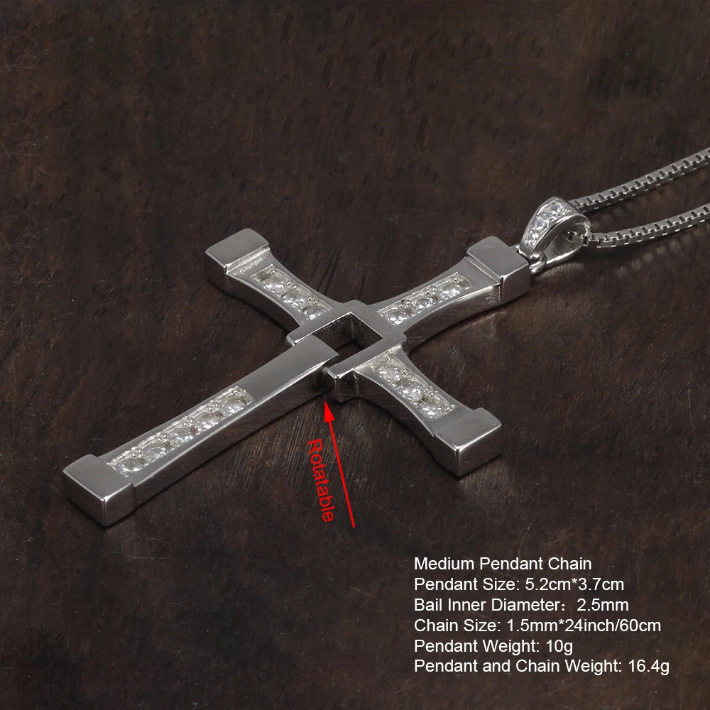 IPARAM Fast and Furious 6 7 hard gas actor Dominic Toretto / cross necklace  pendant,gift for your boyfriend