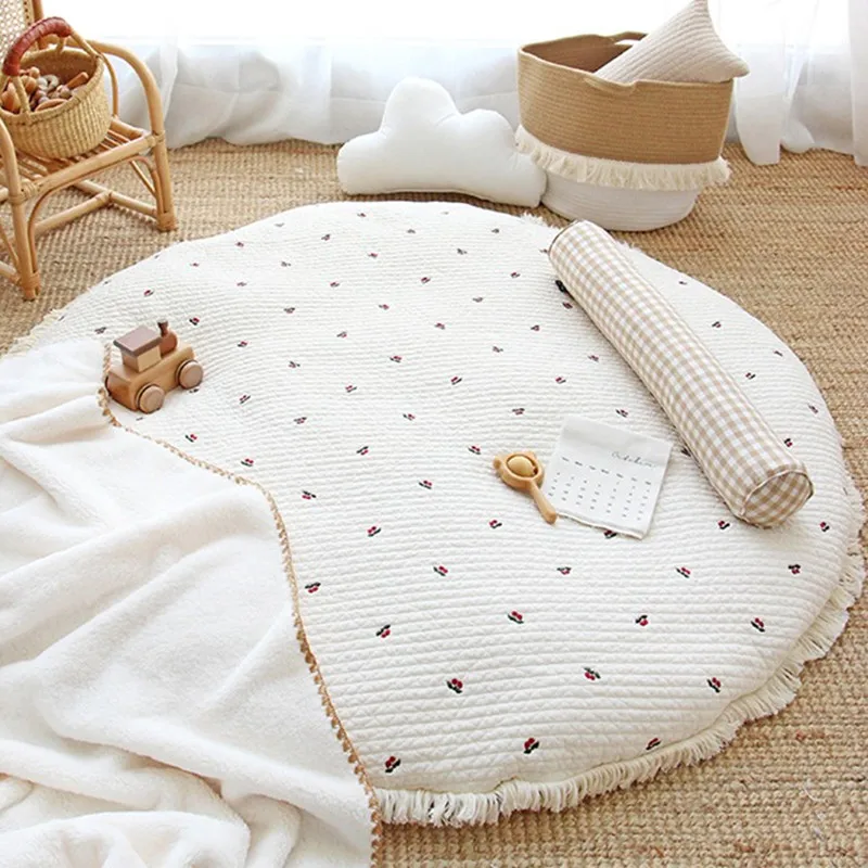 2022KoreanNewBabyRoundCrawlingMatRemovableandWashableFloor