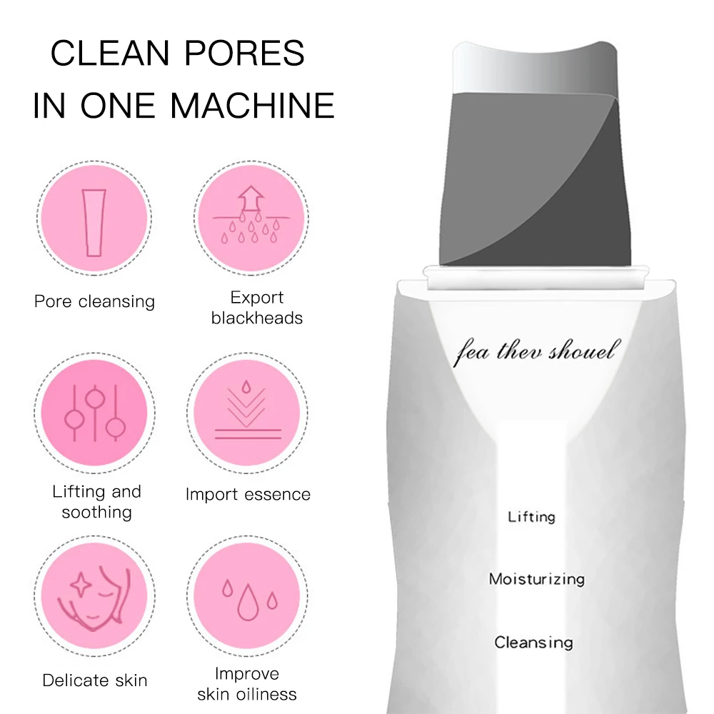 Deep Cleaning Electric Skin Scrubber Blackhead Remover Facial Shovel Cleanser