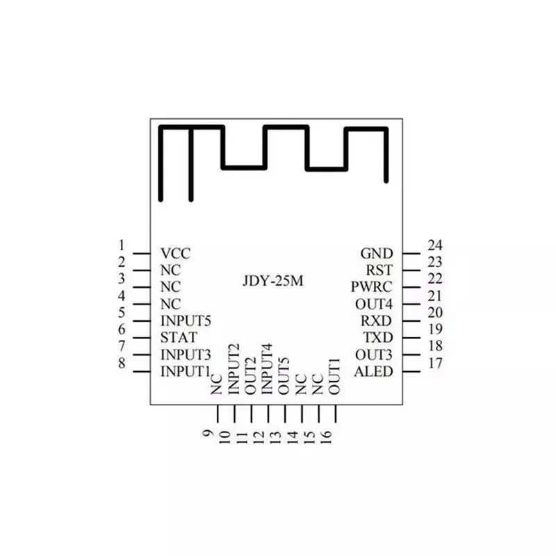 -A23G JDY-25M Bluetooth 모듈 MESH Zigbee Bluetooth5.0 모듈 마스터-슬레이브 투명 전송