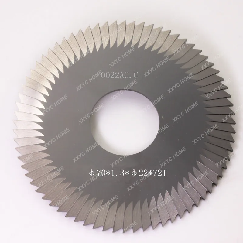 

0022AC.C Carbide Key Cutting Machine Saw Blade 70*1.3*22*72T Side Milling Cutter used for 100D 100E1 100F 100F1 key machine