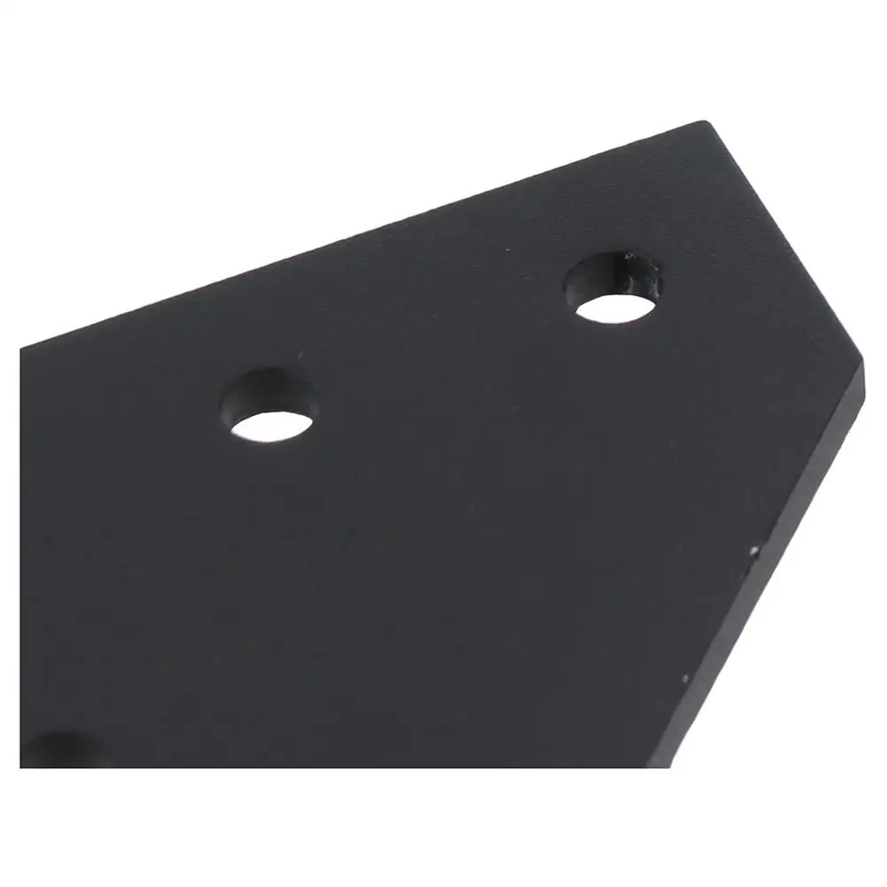 L-Shape Black Bracket Connector, 10pcs, anodizado, 90