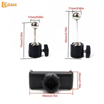 Double Ball 360-degree Rotating Metal Tripod Mount Camera Mobile Phone Bracket Accessories Head Ball Adapter Cradle Ball Head