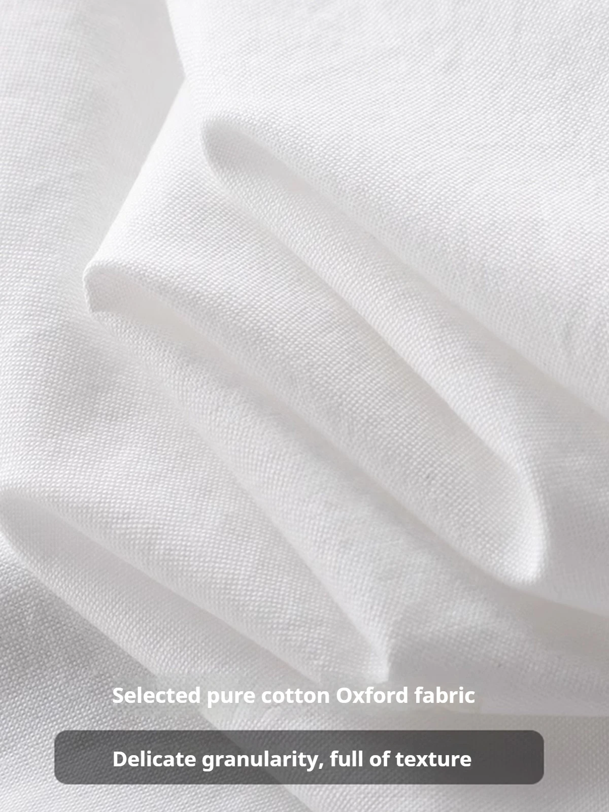 DUKEEN 100% Cotton Oxford Collarless Shirts for Men Spring and Autumn Casual Plain Long-Sleeve Blouse Men's Clothing White