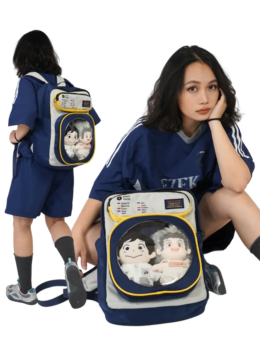 Japanese Large Capacity Backpack Schoolbag Students Leisure Commute Shoulder Women's Bag Transparent Itabag Women Handbags 3