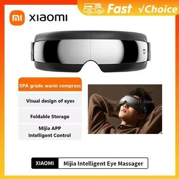 Xiaomi Mijia Smart Eye Massager Massaggio con zona di impacco caldo Occhiali da massaggio pieghevoli visivi Lavoro personalizzato per la salute degli occhi con l'APP Mi Home