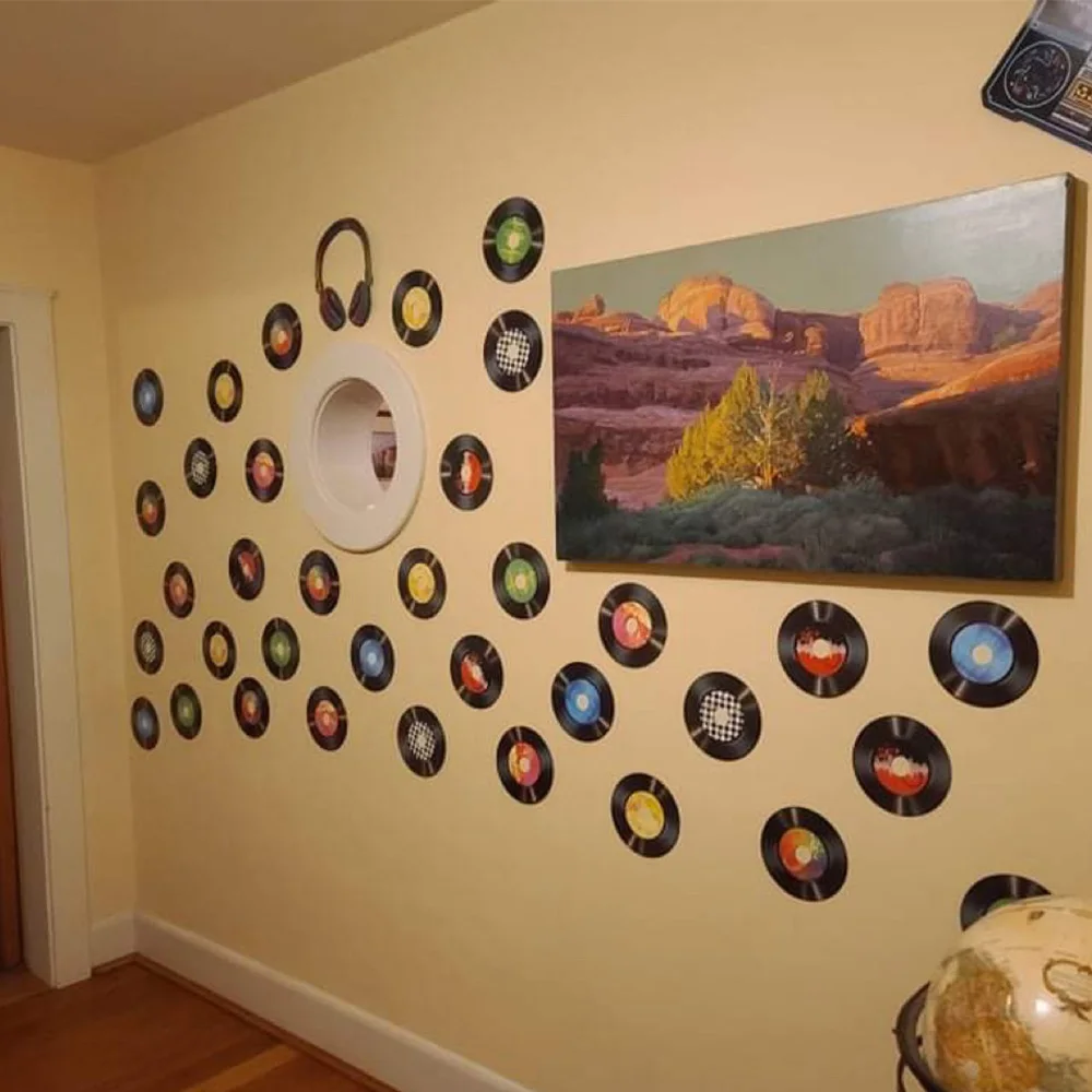 80s 90s Party Supplies Vintage Records 1950s Rock and Roll Music Party Decoration Record Wall Decor retro Party Theme