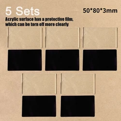 DIY Home Decor: Transparent Acrylic Magnet Set (5/10pcs) (5X8cm5pcs)