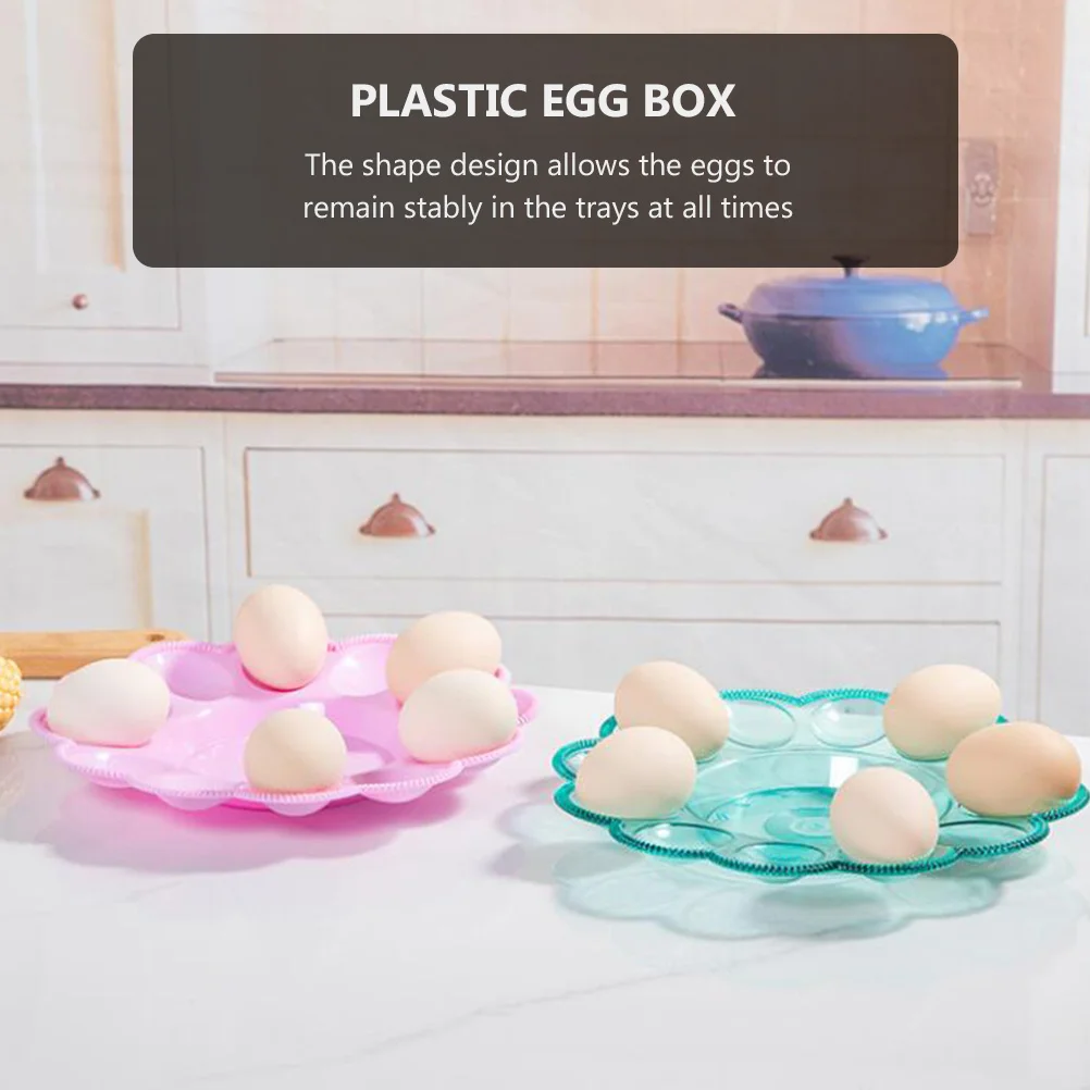 4 Pcs Egg Tray Stackable Egg Container Kitchen Egg Holder Plastic Egg Box Home Storage Trays Kitchen ganization Solutions 5