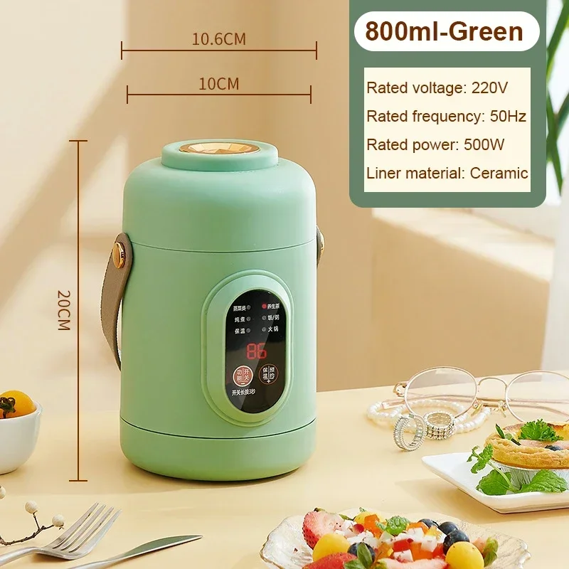 Elektrischer Wasserkocher Reiskocher Lunchbox tragbare Mini-Suppe Eintopf langsam Kochtopf Brei Essen Dampfer Nudeln Pasta Heizung Hotpot