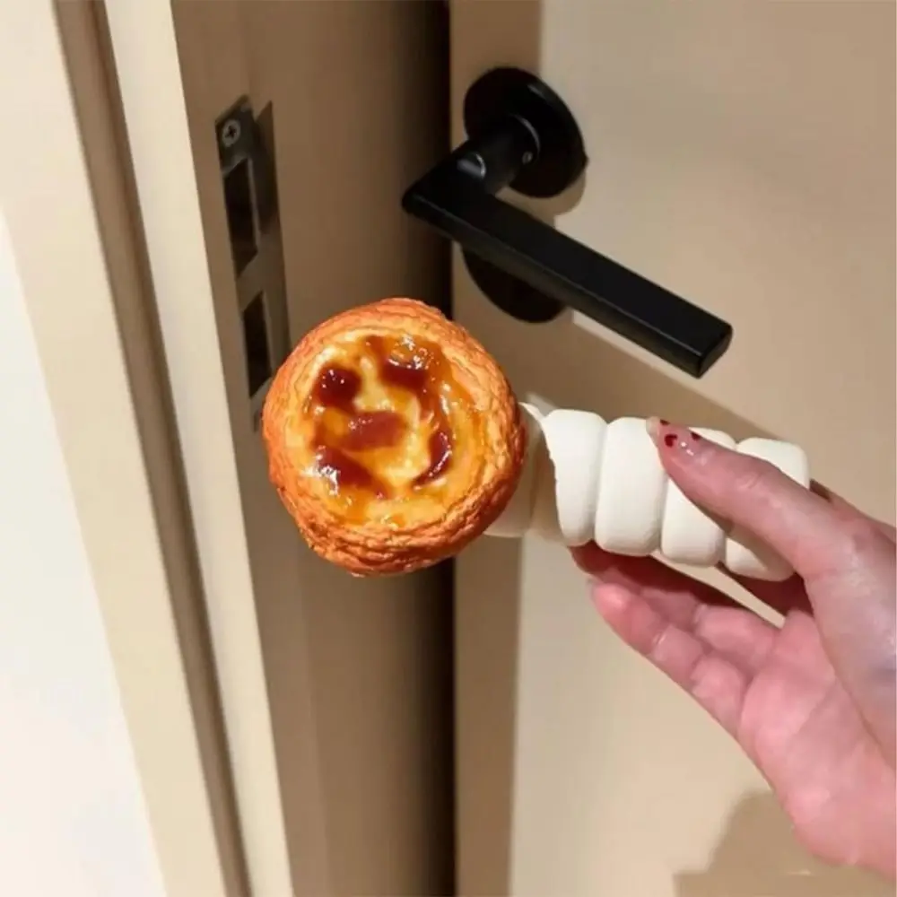 Reuable Anti-Static Door Handle Covers Dust Proof Non-slip Door Handle Protector Thicken Bread Shape Knob Covers