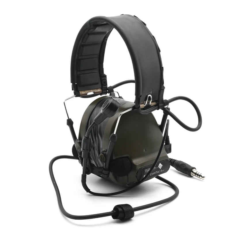 New Version FCS-Tactical Comtac III 3 Headset Noise Reduction Headphone Earmuffs Shooting Protector for Walkie-Talkie PTT Radio