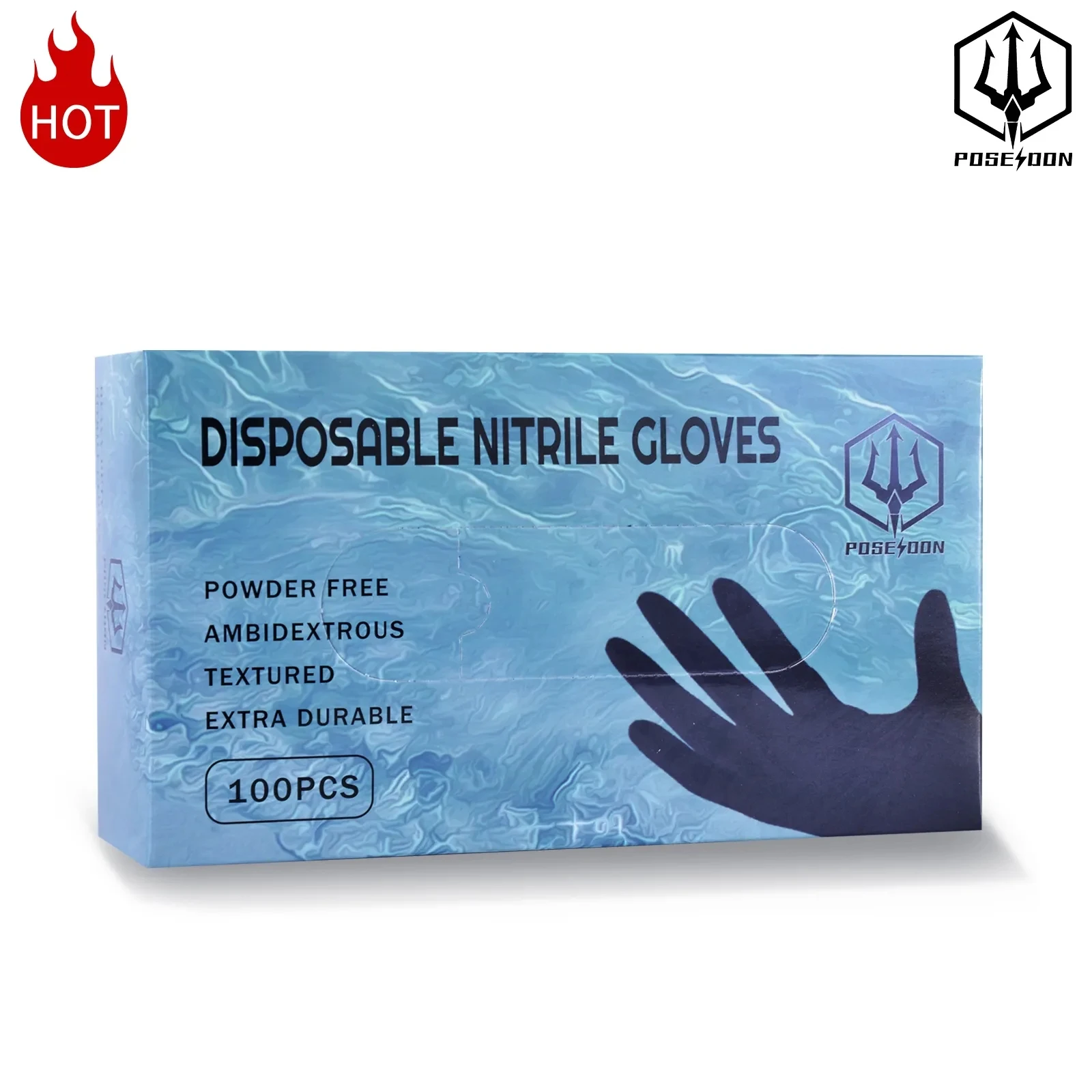 Tattoo Gloves POSEIDON 100Pcs Balack Thickened Tattoo Gloves For Permanent Makeup Tattoo Machine Kit Disposable Tattoo Supplies disposable pvc gloves