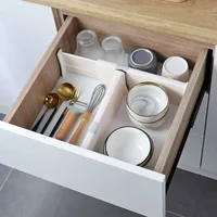 4 Pack Drawer Dividers Organizer Retractable Adjustable Storage Drawer Partition Holder Clapboard Kitchen Organizer Household 2