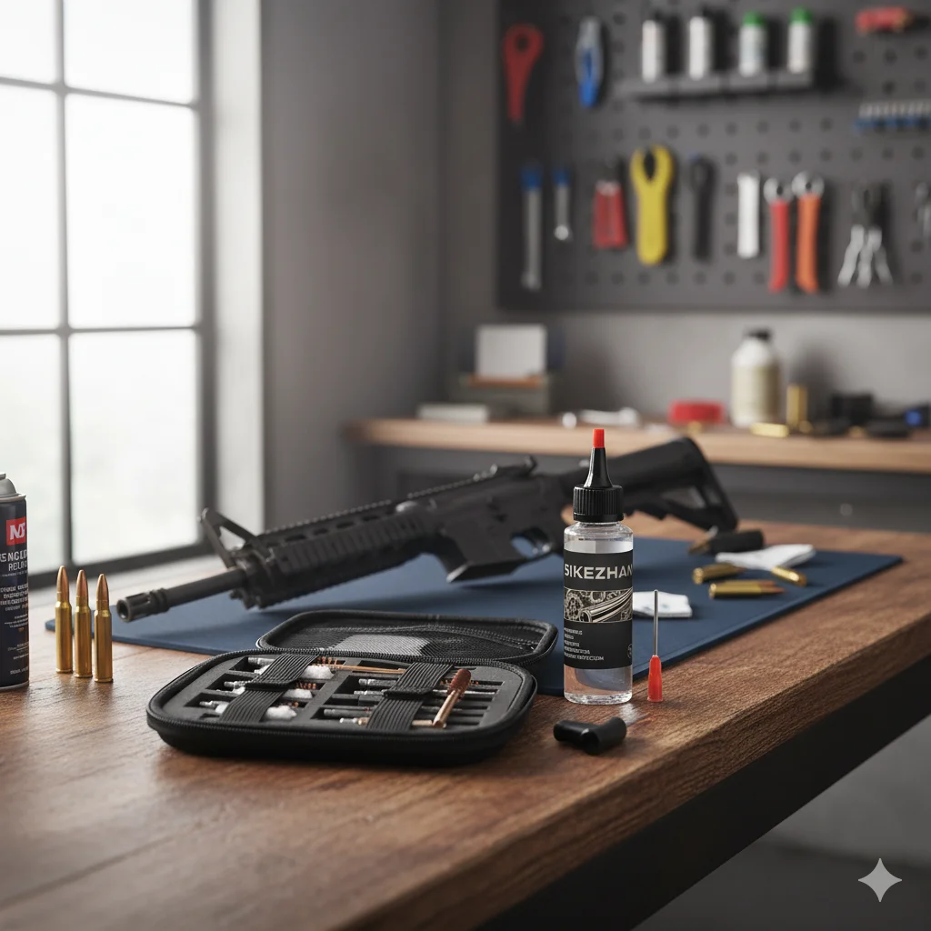 19-Piece Gun Cleaning Kit Barrel Brush 60ml Gun Oil Lubricant Universal Firearm CLP Cleaner Anti-Rust Maintenance Protectant