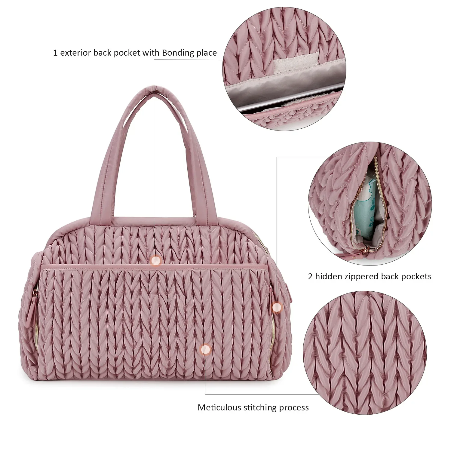 Large Capacity Waterproof Insulation Milk Bottle Mother and Baby Bag New Diaper Bags Hand-held Single Shoulder Baby Mommy Bags