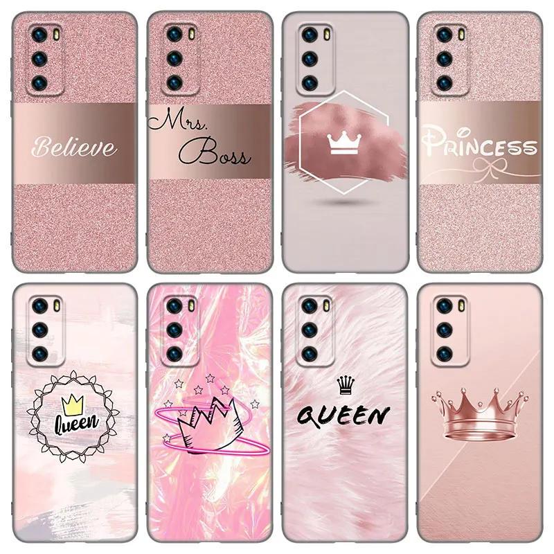 Розовый чехол для телефона Huawei P50 P40 P30 P20 P10 P9 P8 Lite 2017 P Smart Z S Pro 2021 2020 2019 2018 |