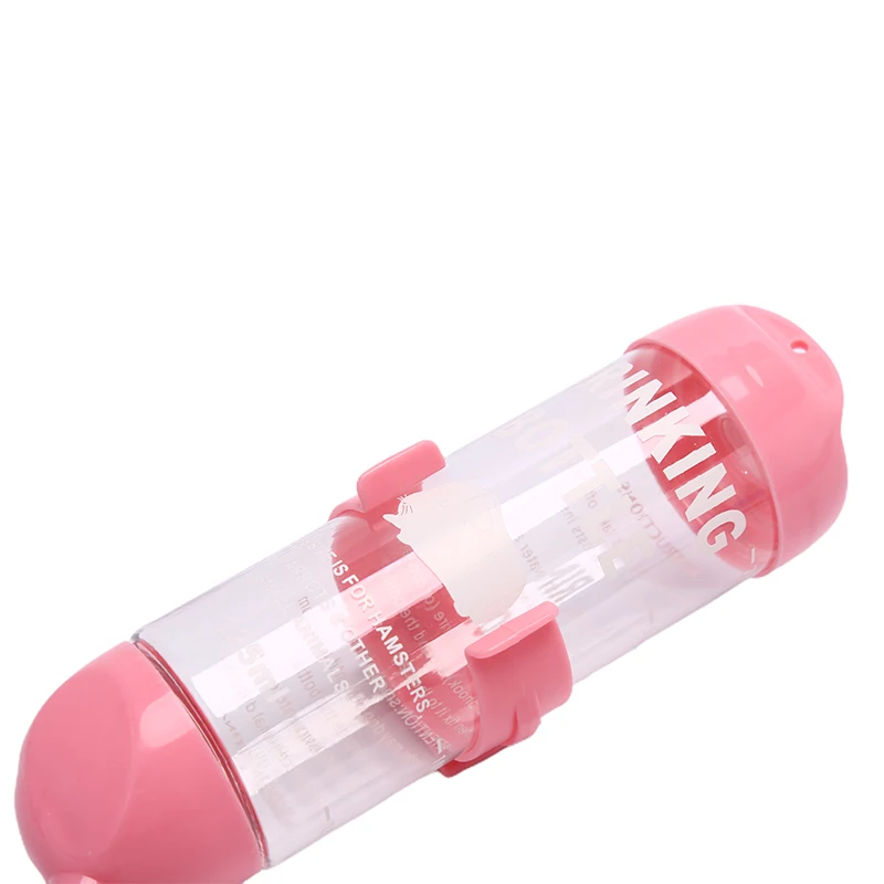 Plastic Hamster Drinker Water Bottle Dispenser Feeder Hanging Pet Dog Guinea Pig Squirrel Rabbit Drinking Head Pipe Fountain