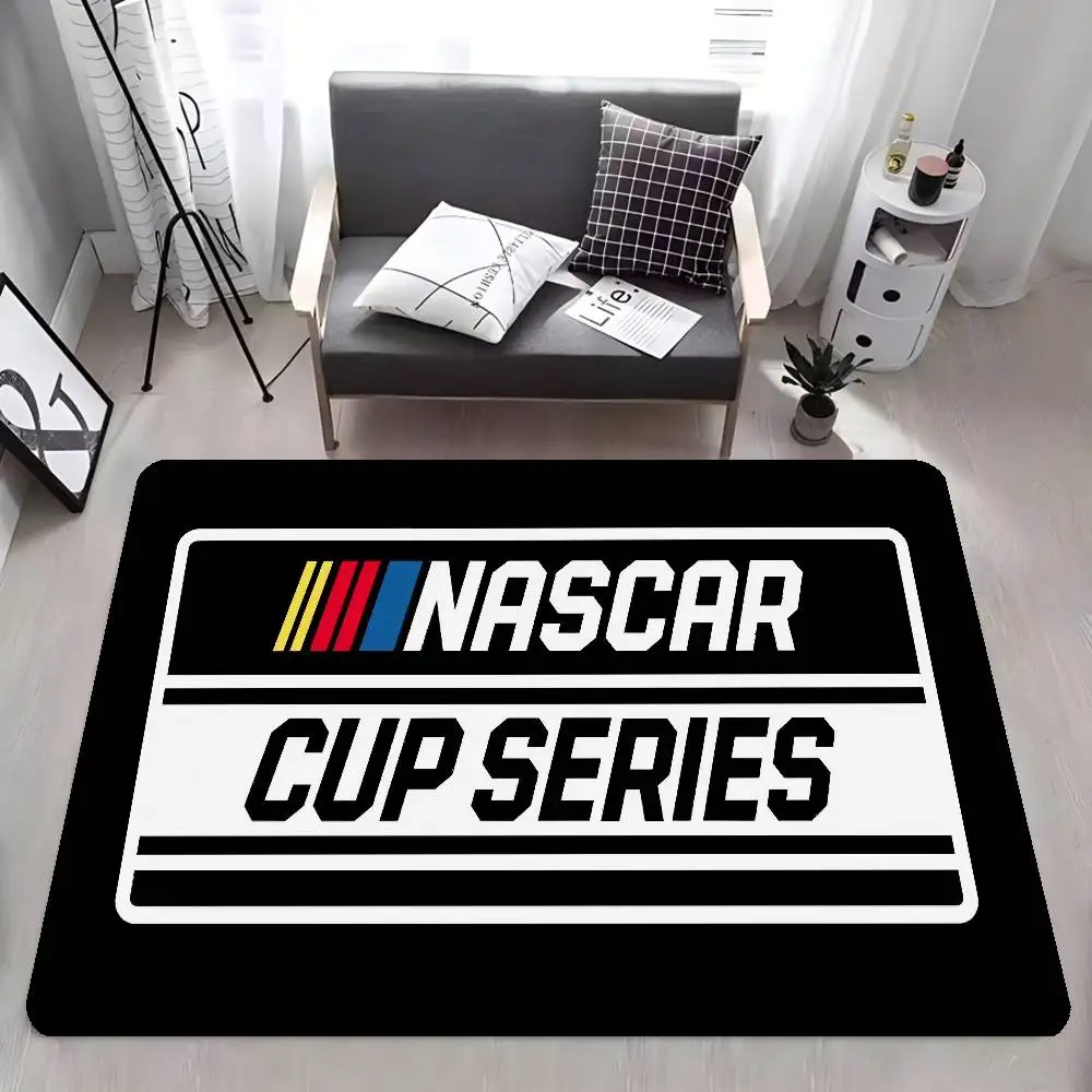 N-NASCARS 레이싱카 입구 도어 매트 세탁 가능 미끄럼 방지 거실 소파 의자 매트 주방 환영 매트