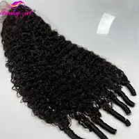 Perruques de cheveux humains bouclés birmans 12A boucles de lutin brésiliennes 200% perruque frontale en dentelle transparente pour les femmes perruques de dentelle complète bouclée birmane 2