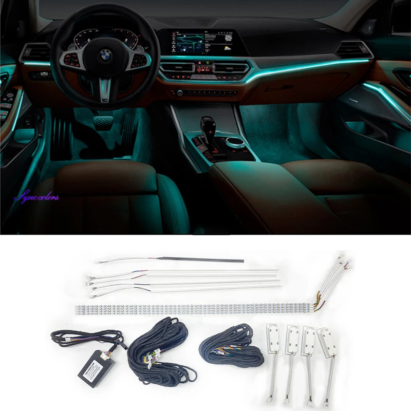 For BMW 3 Series F30 F35 2010 2018 LED Car Atmosphere Lamp Dashboard