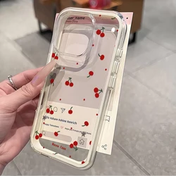 Chic Coquette Cherry Transparent Soft Phone Case - iPhone 15 Plus (BA - T1847)
