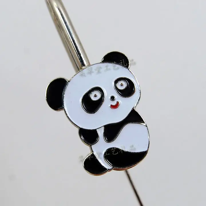 

5pcs Custom LOGO Cute Animal Chinese Panda Bookmarks Wholesale Stainless steel crafts Ethnic Souvenir Gifts