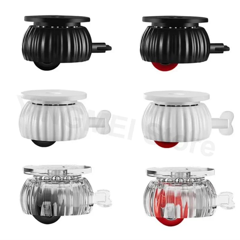 360&deg; Rotating Furniture Silent Pulley brakes Self-Adhesive universal Stainless Steel Swivel Wheels Household Accessories for furniture casters