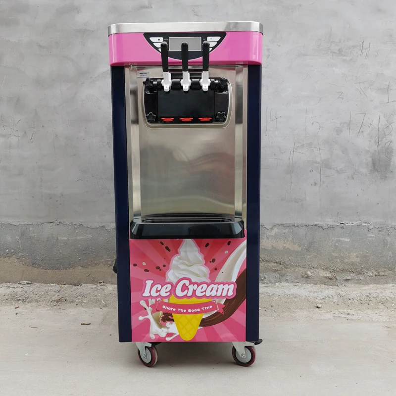 

Soft Ice Cream Machine Serve Yogurt Maker 3 Flavors Fridge to Make Electric Ice Cream Commercial Ice Cream Machine