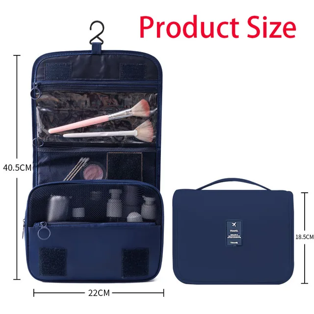 Travel Makeup Bag High Capacity Toiletries Storage Pouch Travel Make Up Organizer Waterproof Beauty Bag Bathroom Wash Bag 6