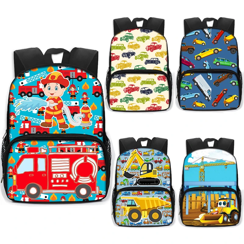 Mochila con dibujos animados niños, para coche, Tractor, excavadora, mochilas guardería, preescolar, 3 6 años|Mochilas| - AliExpress
