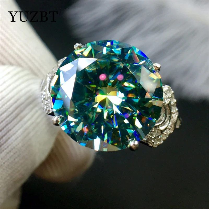 YUZBT 18K White Gold Plated 5 Carat Brilliant Cut Diamond