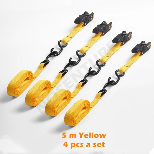 Retractable Tie-Down Ratchet 4 Pack 4 Soft Loops, Motorcycle Straps Tie  Downs, Cargo Straps for Trucks, Rubber Handles - AliExpress