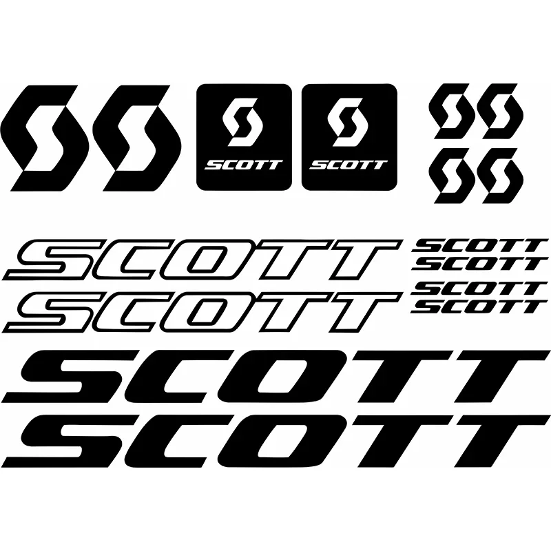

16 Pieces Scott Bike Stickers on Car Decoration Accessories Decals Sticker Personality Cover Scratches Exterior Parts,PVC