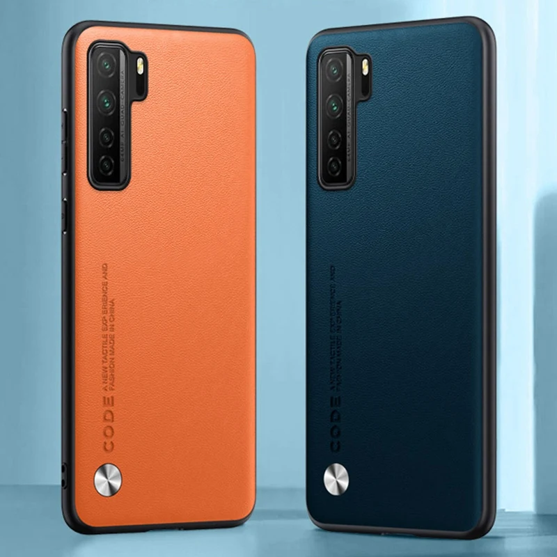 Luxury PU Leather Matte Silicone Phone Case - Premium Back Cover Protection