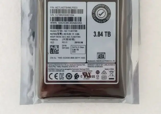 For PM863a 09Y3HD 3 84TB 3 84T Enterprise SATA Solid state drive SSD