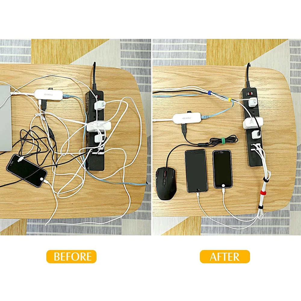 1-5m Organizer do kabli kabel zarządzania oplot na kable taśma Protector dla myszy drutu uchwyt słuchawkowy USB ładowarka akcesoria do telefonu