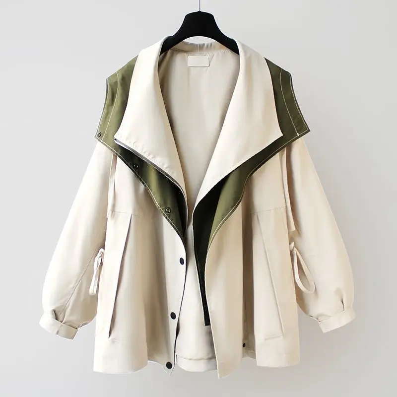 Cotton Patchwork Autumn Jacket for Women