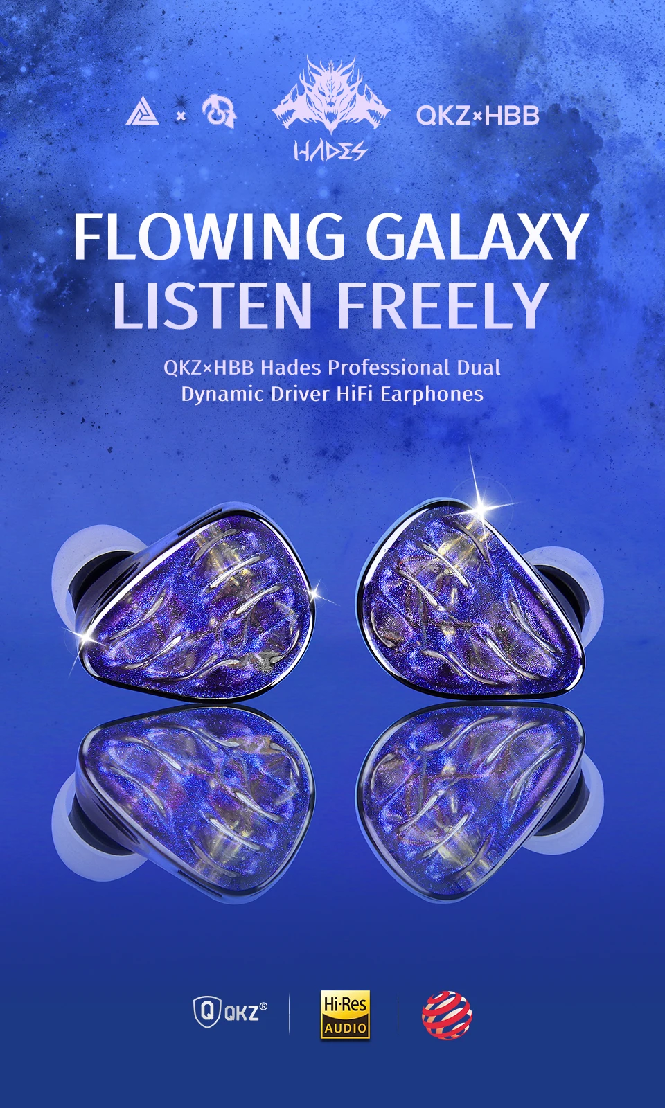 QKZ X HBB Hades 2DD In-Ear Earphone description image 3