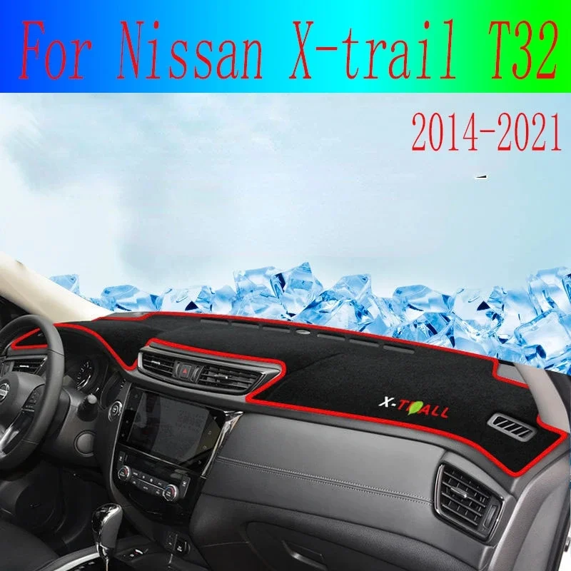 

For Nissan X-trail T32 Car Dashboard Cover Avoid Light Pad Instrument Panel Mat Carpets Accessories 2014-2018 2019 2020 2021