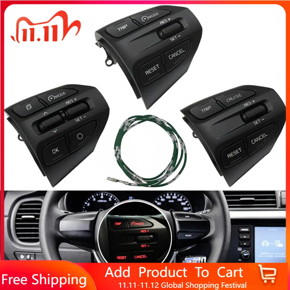 Botón de volante para KIA K2 RIO 2017 2018 2019 2020 RIO X, botones de