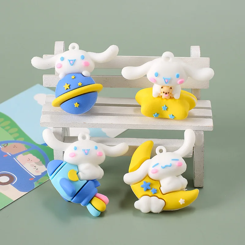 Cinnamoroll Sanrio Plush Kawaii Cartoon Cute Star Accessories Keychain