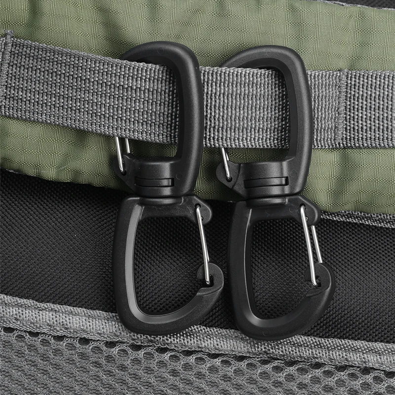 360° Drehbarer Doppel-Karabiner Outdoor-Drehclip Tragbarer S-Ketten-Haken Camping-Doppelhaken für Rucksäcke Schlüsselanhänger Karabiner – Detail 5