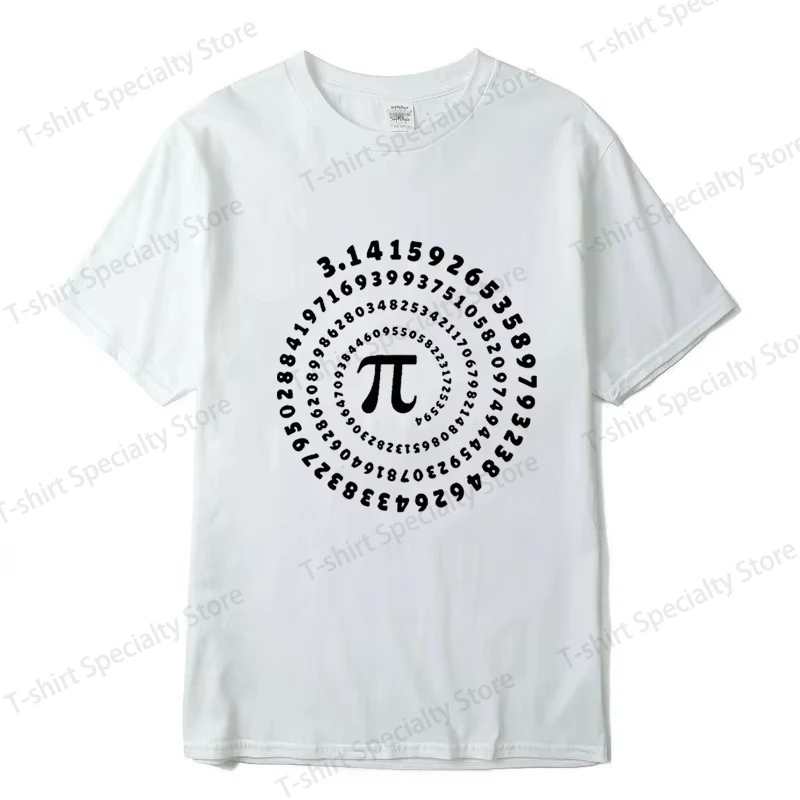 Herren Hochwertiges Modisches Lustiges Pi-Design Bedrucktes Sommer-T-Shirt mit Rundhalsausschnitt Kurzarm-T-Shirt für Männer – Detail 8