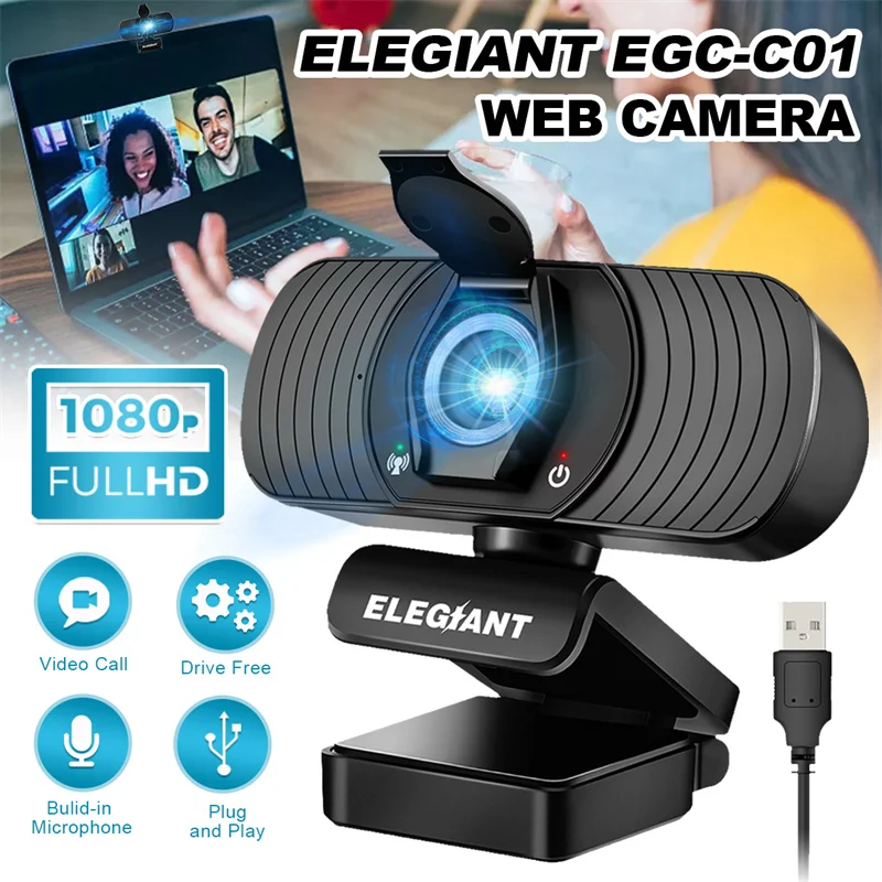 ELEGIANT cam Full HD 360 Degree Mini  Cam PC Computer USB Plug