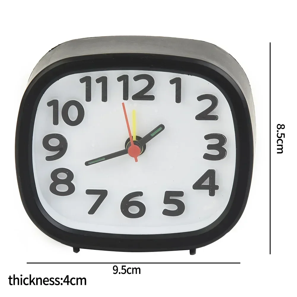Alarm Clock Clock Alarm Battery Bedside Clock Clocks Night Operated Quartz Rectangle Silent Bedside Clocks Black 5
