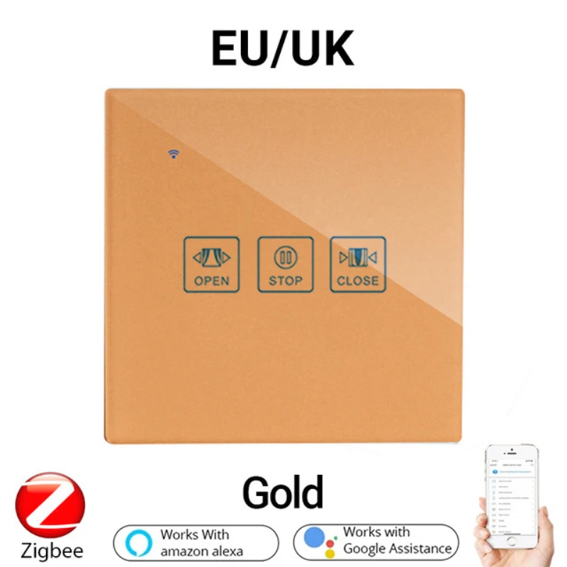 

Tuya ZigBee 3.0 Smart Wall Touch Switch Smart Dimmer/Fan/Curtain EU/UK Switch Voice Control Work With Alexa And Google Home