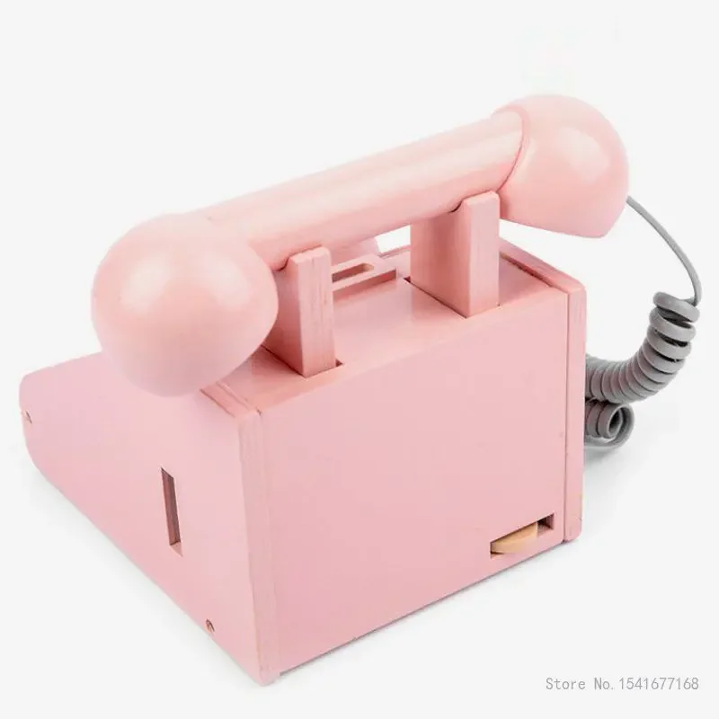 Creative Simulation Turntable Telephone Children Interactive Toy Gift, Home Living Room Decoration, landline Telephone Sculpture